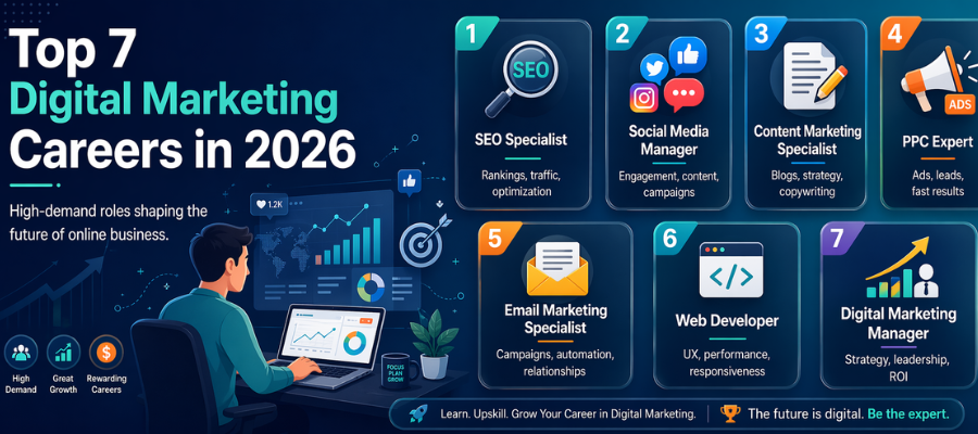Top 7 Digital Marketing Careers in 2026 (India)